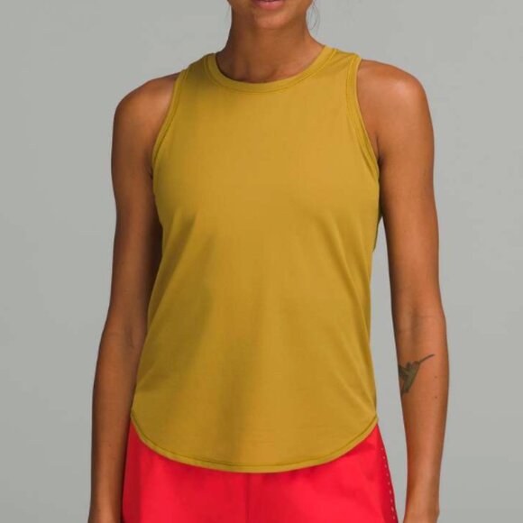 Lululemon Sz 2 High-Neck Running and Training Tank Top Auric Gold - Picture 1 of 8